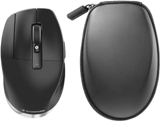 3Dconnexion CadMouse Pro Wireless Left (Ergonomische Maus, optisch, kabellos, Linkshänder), Mattschwarz