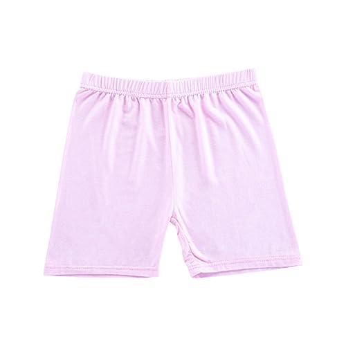 Cartwheel Shorts for Girls Basic Cotton Athletic Biker Shorts for Under Dresses Kids Toddler Short (Pink, 7-8 Years)