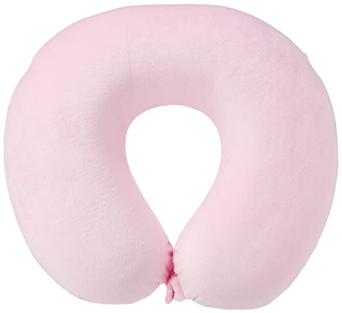 Aidapt Hot Pink Super Soft Velour Luxury Firm Memory Foam Neck Support Cushion (Travelling,TV,Reading) (Eligible for VAT relief in the UK)