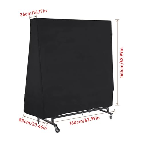 Housse de protection table de jardin robuste bâche de rangement noire 210D