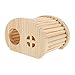 balacoo Hamster Wooden Hideout House Natural Wood Pet Rats Climbing Play Hut Hideaway Room for Small Chicken Hedgehogs Chinchilla Habitat Pet Cage Accessories
