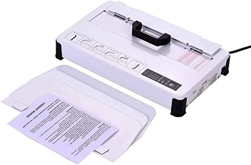 Rilegatrice elettrica a pettine con punzonatrice manuale, raccoglitore per documenti da 300 W, capacità di rilegatura 50 mm, rilega fino a 480 fogli per documenti e contratti