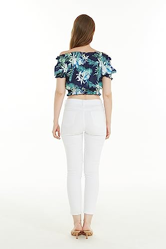 Image of Family Matching Hawaiian Clothes, Orchid Breeze Navy | Lightweight 100% rayon • Family matching outfits • Beach vacations • Luaus • Cruises • Family photos