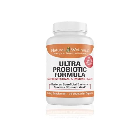 Natural Wellness Ultra Probiotics – 35 Billion CFUs with Prebiotics for Digestive & Immune Support – 1-Month Supply, No Refrigeration Required Cover