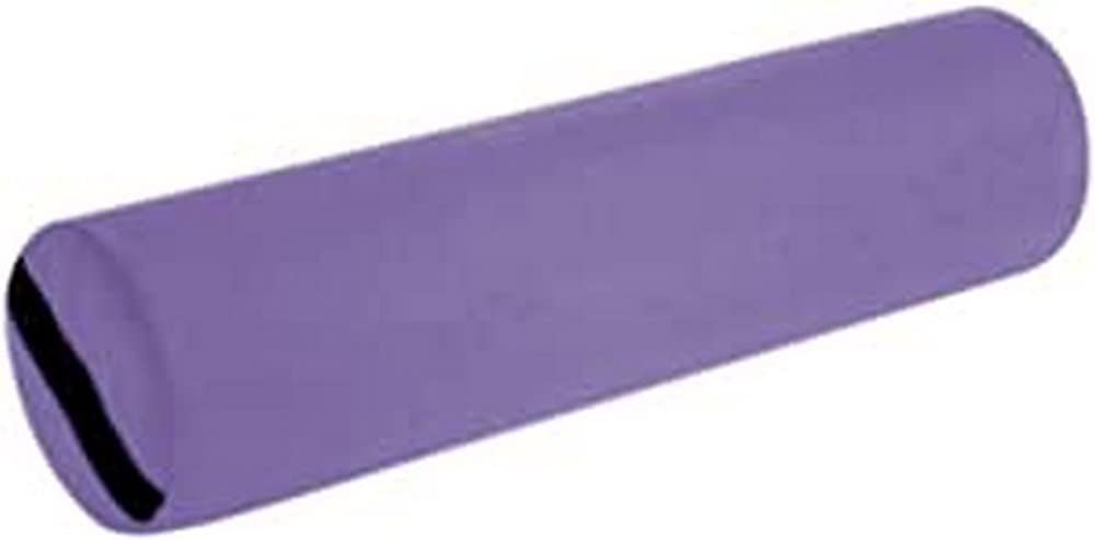 QUIRUMED Cuscino a rullo QUIRUMED, 55 x 15 cm, viola, similpelle, imbottitura in gommapiuma, per yoga, fitness, massaggio