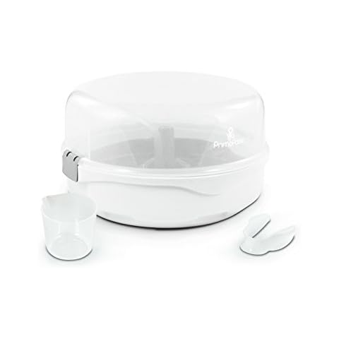 Primo Passi - Baby Bottle Sterilizer | Microwave Steam Sterilizer for Baby Bottles, Pacifiers, Cups, Nipples, Teethers Cover