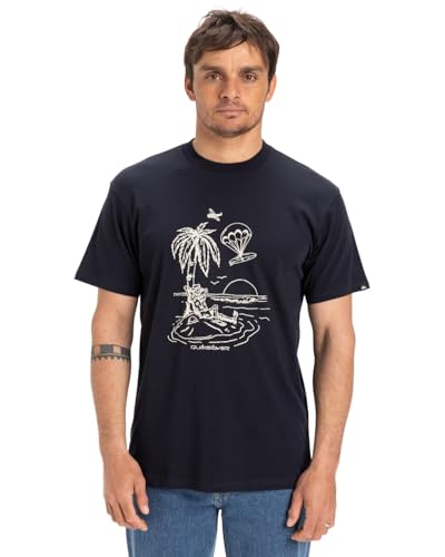 Quiksilver Ev Tuned Out T-Shirt Manches Courtes Homme XL Bleu