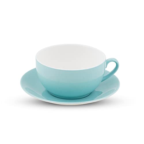 Image of Dandy Lines Tea for One Tea Set in Teal, Ceramic Tea Set, Pack of 4, Microwave & Dishwasher Safe, Great for Hosting & Gifting