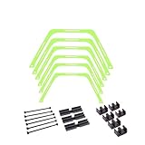 HUDFVIOI Koordinationsringe 6Pcs Training Ringe Agilität Fußball Ring Ausrüstung Gefaltet Hexagon Footwork Leiter Ausübung für Fußball(B-6Pcs Green)