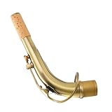 JOINPAYA サックスネック 真鍮製 アルトサックス用 交換部品 変形防止設計 音漏れ低減 アンティーク仕上げ