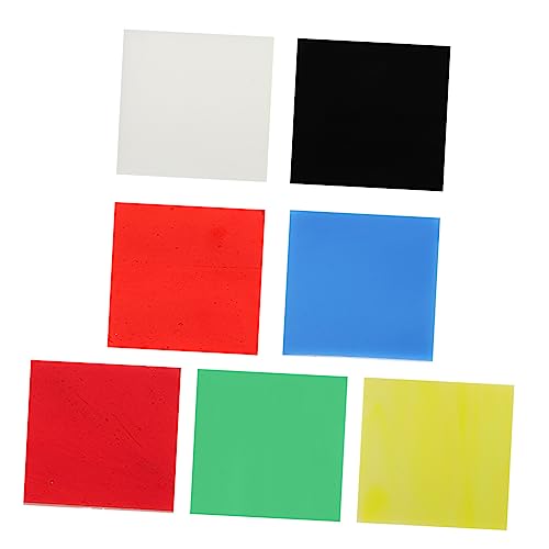KONTONTY 2sets Professional Square Glass Sheets Microwave Fusing for Decorative Art Projects 7pcs*2