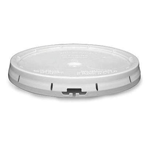 Image of ePackageSupply White 5-Gallon Bucket with Lid | Made in USA | Food Grade | Heavy-Duty Extra Durable Plastic Bucket | Multi-Use Food Grade Buckets with Lids | Easy Stack and Store | BPA Free | 5 Pack | Airtight Gasketed Tear Strip Lid, Heavy-Duty 90 Mil HDPE Plastic Pail, Bulk Storage, Food Safe Durable Container, Made in USA