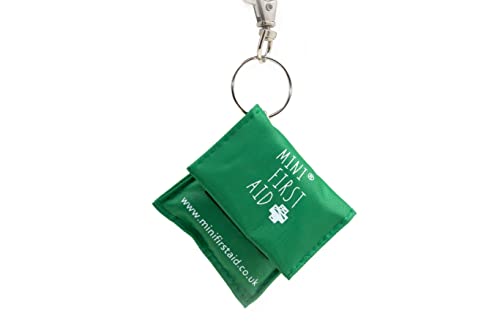 Mini First Aid CPR Mask Keyring - Resuscitation Face Shield 