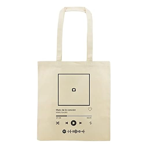 QCM PRODUTOS PERSONALIZADOS Tote Bag Personalizada con Canción y Foto – Bolsa Algodón Orgánico 300g – Asas Largas – Regalo Emotivo con Tu Música Favorita | Ya disponible en tu tienda friki favorita! En mundofriki.es!