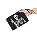 GIFTPUZZ Skeleton Zip Coin Purse Small Polyester Pouch for Men Small Change Purse Money Pouch Wristlet Soft Fabric Coin Wallet Fashion Money Bag Lightweight