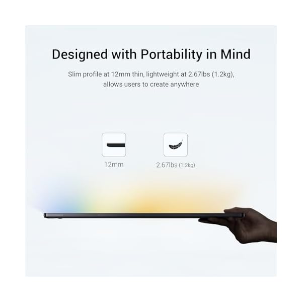 Xencelabs Pen Display 16 Bundle with Quick Keys, 16" Portable Drawing Display with 2 Battery-Free Pens for Win/Win-ARM/macOS/Linux, Black - Image 3