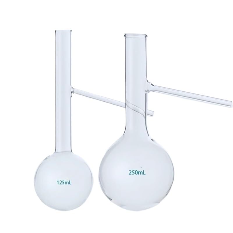 Matraz de vidrio de alto contenido en borosilicato Matraces de Destilación de Cuello Largo 125-1000 mL Vidrio(250ml)