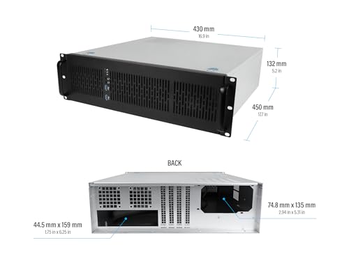 Image of Rosewill 3U Server Chassis Rackmount Case | 6 x 3.5 Bays | E-ATX Compatible | 2 x 80mm Fans | 2 x USB 3.0 | RSV-Z3200U