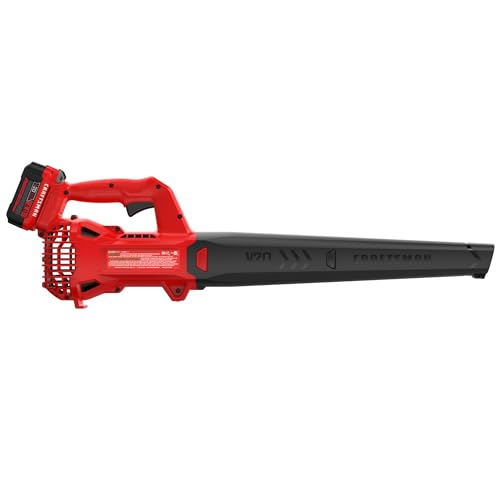 CRAFTSMAN V20 Leaf Blower Cordless with 4.0 Ah Battery and Charger, 90 MPH 200 CFM, Integrated Scraper, Lightweight, Easy Operation Handheld Blowers for Lawn Care (CMCBL710M1) - image 7