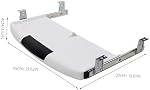 Beavorty Pull Out Keyboard Tray Plastic Keyboard Shelf with Comfortable Typing Posture Under Desk for Office