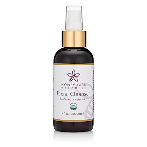 Honey Girl Organics Facial Cleanser, USDA Organic Cleanser & Makeup Remover w/Beeswax, EVOO & Lemon Oil. Remove Dirt, Balance Skin, Ease Inflammation. Naturally has pollen, propolis, royal jelly. 4oz Cover