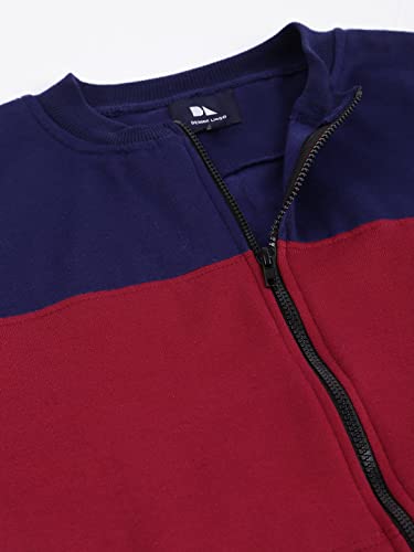 Image of Dennis Lingo Men's Cotton Blend Full Sleeves Panelled Sweatshirt - Regular-Fit, Crew Neck, and Lightweight, Casual Winterwear for Men