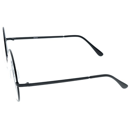 Image of zeroUV Large Oversized Metal Frame Clear Lens Round Circle Eye Glasses