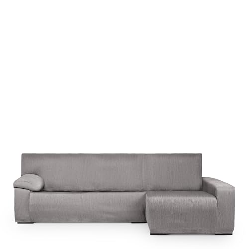 Eysa Luz Funda de sofá para Chaise Longue con el Brazo Largo Lado Derecho Vista Frontal Color Gris