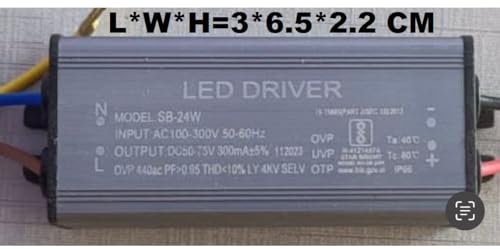 Image of 24W, 300mA, LED Street Light Driver, Input AC 230-300V Output DC 50-75V, OVP 440ac, PF>0.95 (1)