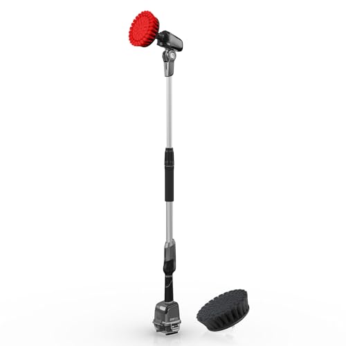 Image of Hoover ONEPWR Telescoping Cordless Scrubber, with 4-Feet Extending Cleaning Reach, BH51000V + 6 inch Hard Bristle Cleaning Brush, for Heavy-Duty Whole-Home Cleaning, AH86300