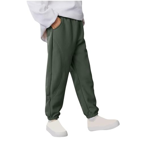 Boys Cargo Joggers Pants Kids 2025 Fleece Lined Sweatpants Soft Comfy Teen Boys Running Active School Sports Outfits