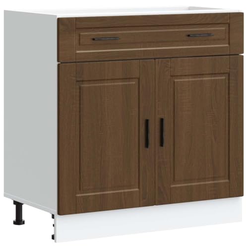 vidaXL Kitchen Base Cabinet Brown Oak Engineered Wood Kitchen Base