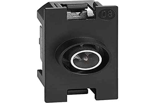 Bticino K4202P14 Presa Coassiale Passante, Prese Tv E Satellitari, Impianti Di Antenna, Installazione Cablata, Connettore Maschio, 1 Modulo