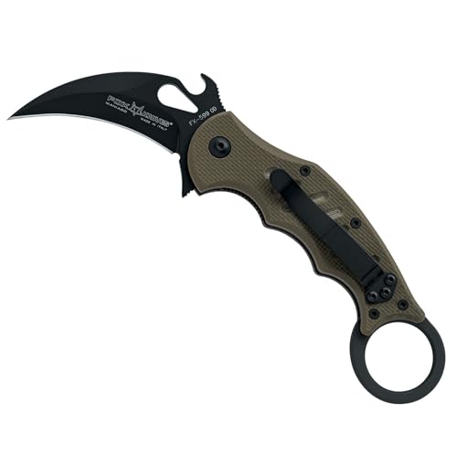 Fox Knives FX-599 G10 OD Green Emerson Wave Folding Karambit Knife