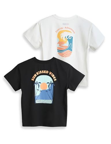 Image of Amazon Brand - Symbol Boys 100% Cotton Oversized Graphic Printed Half Sleeves T-Shirt | Age 6-14 Years