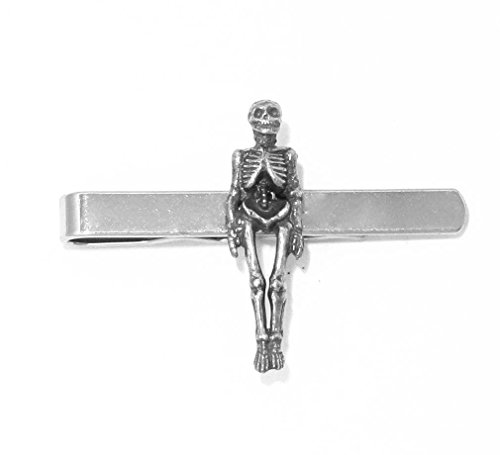 Pinza de corbata de esqueleto humano, el regalo original para bodas