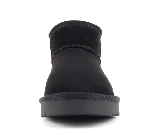 Soda “Mutual/Mute” ~ Women Round Toe Lug Sole Low Flatform Sherpa-lined Ankle Bootie4
