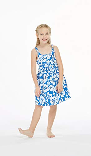 Image of Hawaii Hangover Family Matching Clothes, Classic Vintage Hibiscus Blue | Family matching Hawaiian outfits, Classic Vintage Hibiscus Blue, 100% cotton, machine washable, tropical floral print, luaus