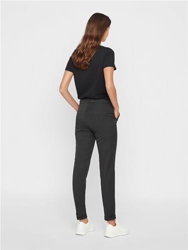 VERO MODA Damen Hose 10225280 Dark Grey Melange Xl-30