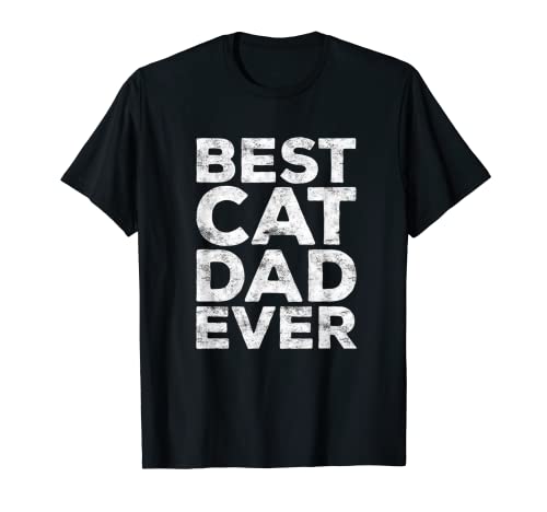 Best Cat Dad Ever Camiseta Vintage Cat DadyGift Camiseta