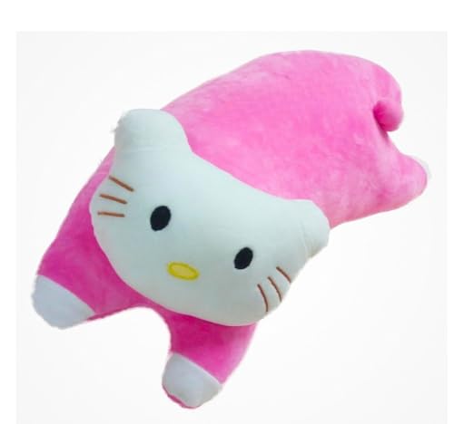 Image of Tickles Cute Kitty Cat Soft Stuffed Plush Animal Bloster Pillow Cushion for Kids Boys & Girls Birthday Gift (Size: 48 cm Color: Pink)