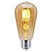 Price comparison product image Long Life Lamp Company Edison Classics 2w Vintage LED Filament Bulb Teardrop Spiral ST58 Smoke Gold Glass E27 Edison Screw