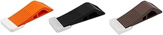 Door Stoppers for Bottom of Door on Floor, Door Gaps, Rubber Door Stop Wedge, Sturdy Stackable Door Stops for Carpet Heavy Duty Door (3 Pack, Black+Orange+Brown)