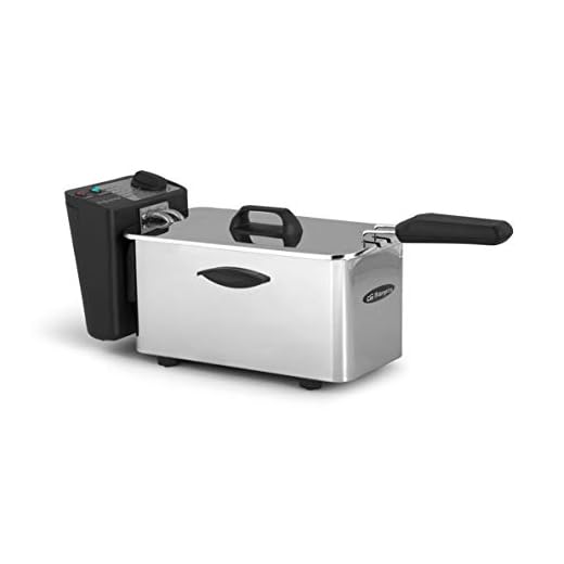 Orbegozo FDR 25 - Freidora profesional, 2,5 L, termostato regulable, indicador luminoso, asa de tacto frío, recogecables, acero inoxidable, 2000 W