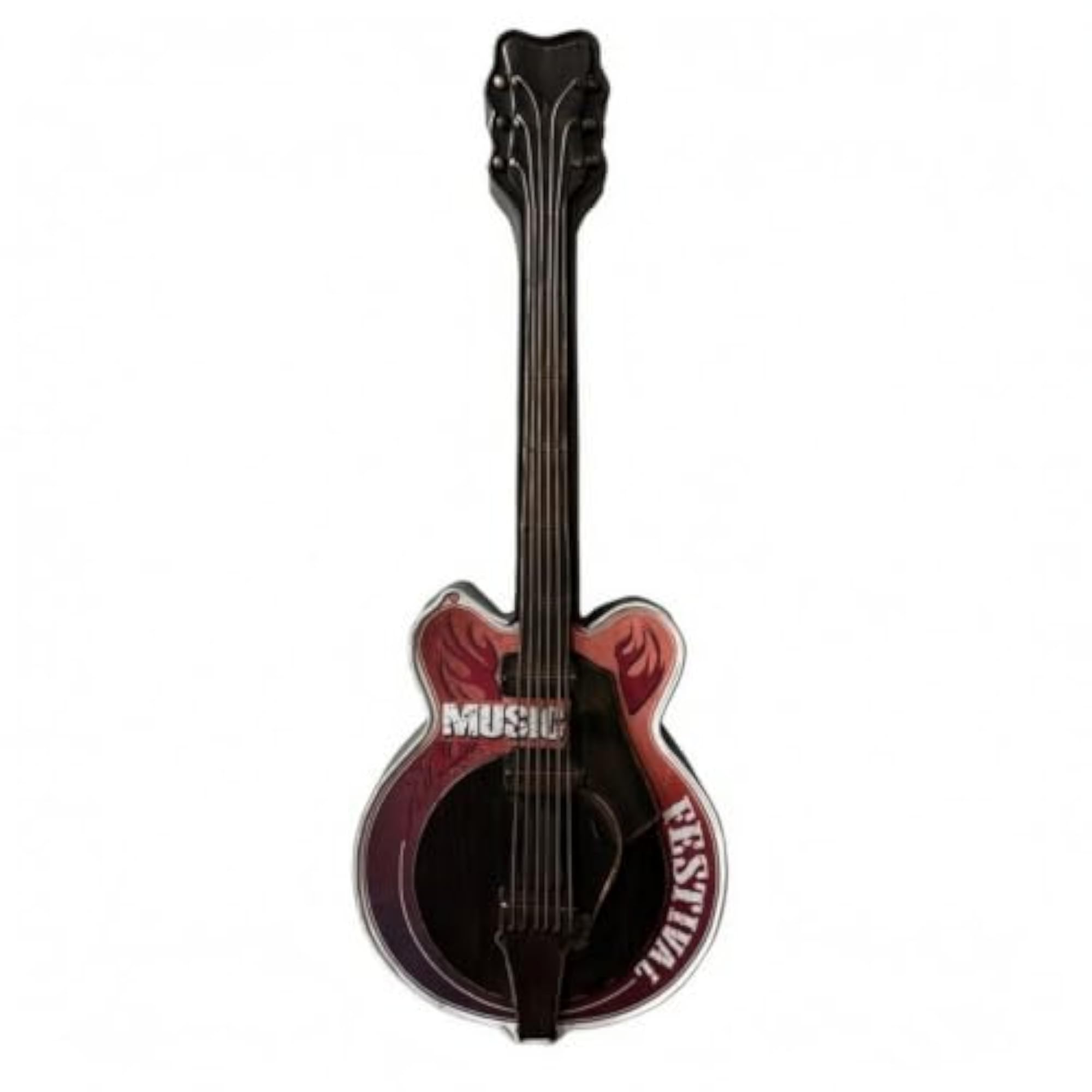 Eye-Guitar Wall Decor with Simulated Strings, Industrial Iron