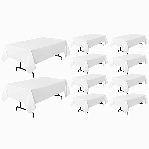 10 Pack Tablecloth Party, 60 x 102 Inch Polyester Rectangle Table...