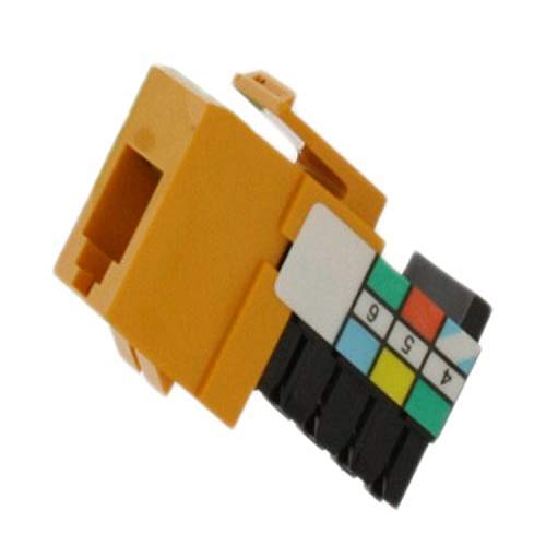 Leviton 41106-RY6 Voice Grade QuickPort Connector, Yellow