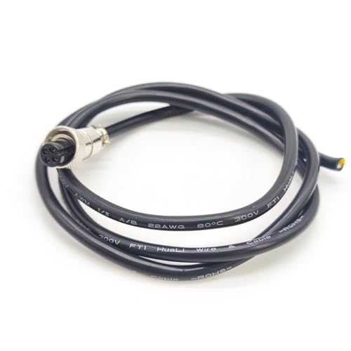 Cable conector aviación GX16 4 pines hembra 2 m miniatura 3