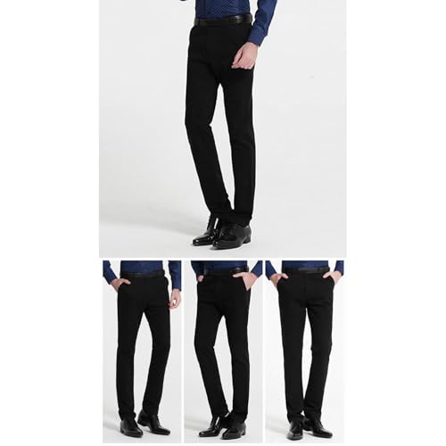 Cambkatl Men's Straight Suit Pants - Casual Stretch Bussiness Trousers Basic Solid Dress Pants with Pockets4