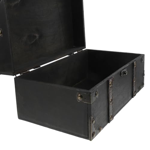 Boîte rangement et décoration rétro coffre à trésor en bois